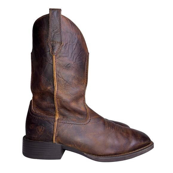 Ariat Sport Rambler Western Boot Men's 11.5 D Square Toe Bartop Brown Leather - Picture 1 of 12